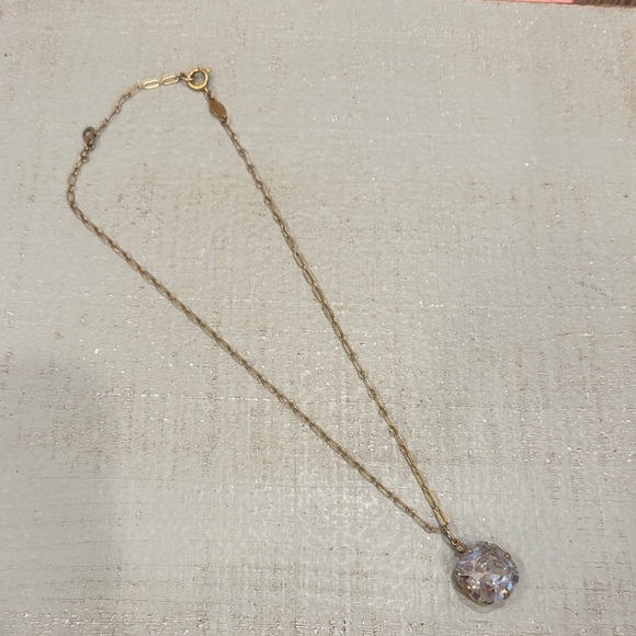 Elegant Catherine Popesco Gold Necklace with Rhinestone Pendant - Picture 1 of 1